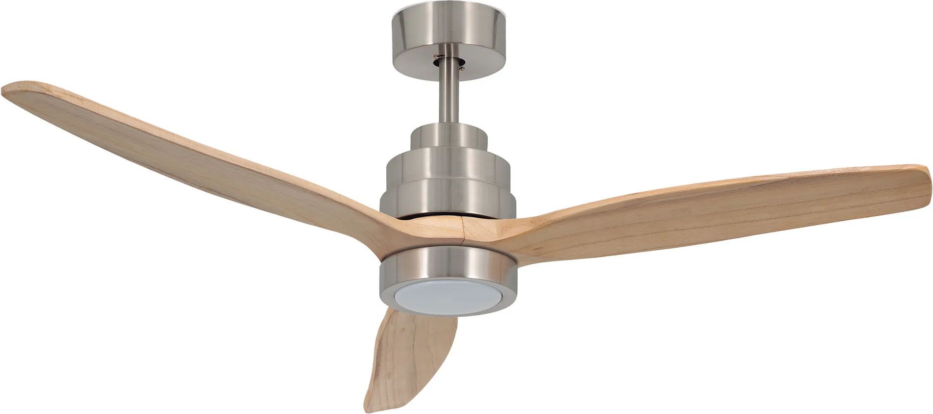 tecnomat ventilatore zephir da soffitto 3 pale in legno Ø 132 cm in abs con led 18w cct e telecomando