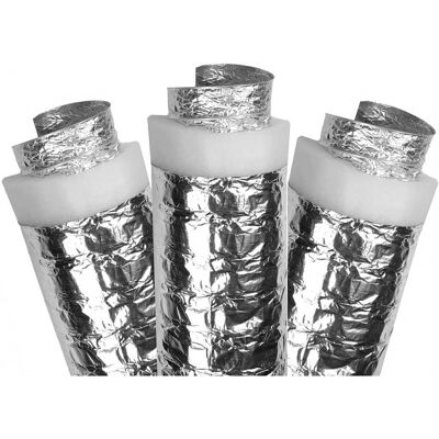 Tecnogas TUBO FLESSIBILE ISOLATO CON PARETE IN ALLUMINIO E POLIESTERE D.152 mm L 10 m Tecnogas TUBO FLESSIBILE ISOLATO CON PARETE IN ALLUMINIO E POLIESTERE D.152 mm L 10 m