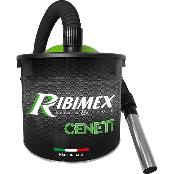 ribimex aspiracenere  800 w cenetì prcen009h 15 l fusto in metallo filtro hepa