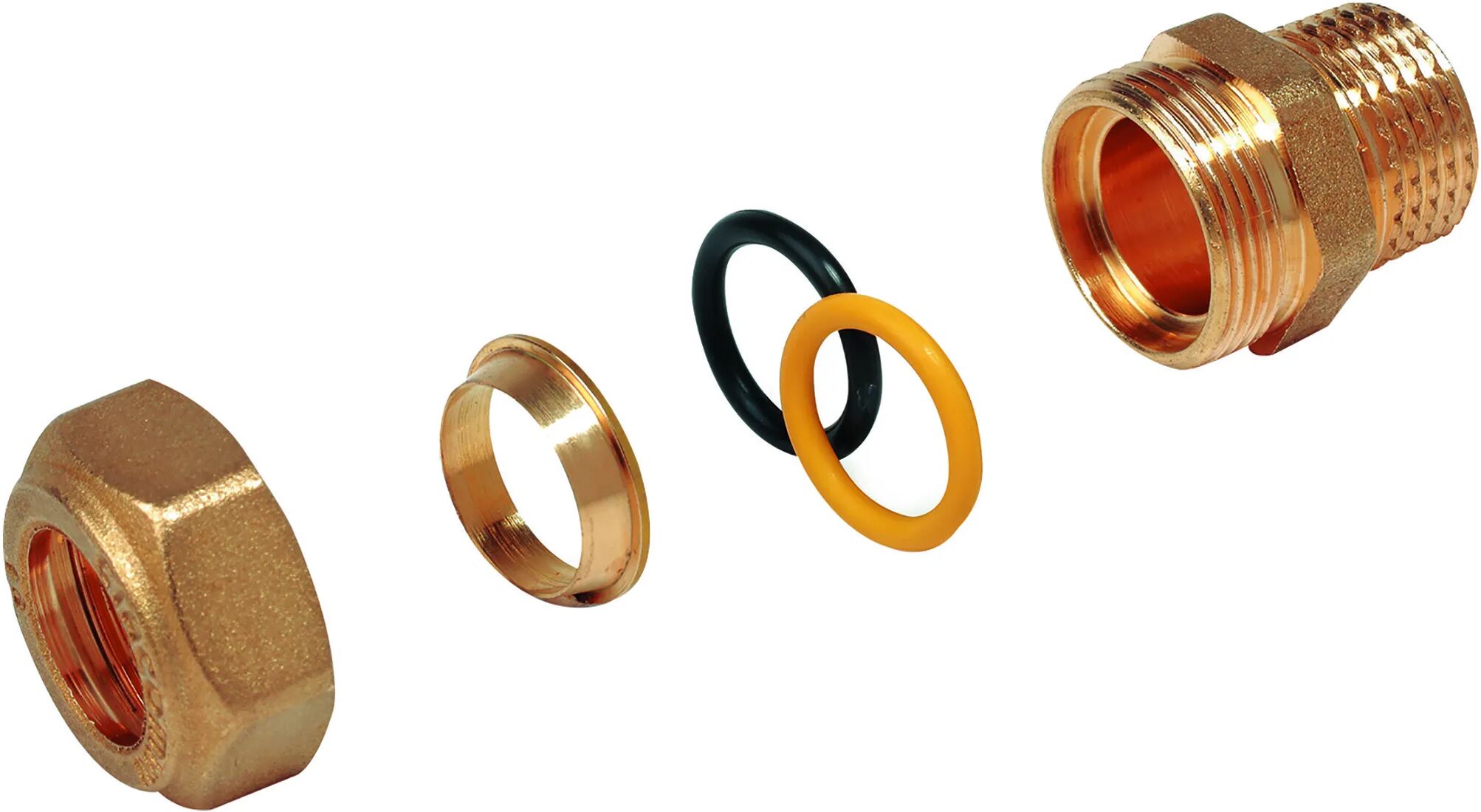 Raccordo A Compressione Giacomini Dritto M 1/2'' X Ø 14 Mm Tubo Rame Omologato Acqua E Gas Raccordo A Compressione Giacomini Dritto M 1/2'' X Ø 14 Mm Tubo Rame Omologato Acqua E Gas