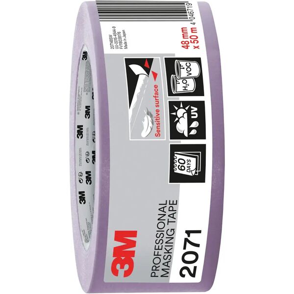 3m nastro mascheratura  2071 48mm x 50m viola carta washi per superfici delicate