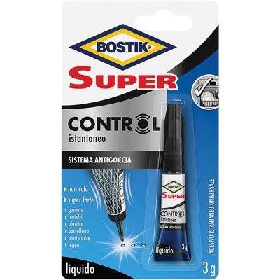 Bostik COLLA CIANOACRILICA SUPER CONTROL 3 g CON SISTEMA ANTIGOCCIA SUPER FORTE Bostik COLLA CIANOACRILICA SUPER CONTROL 3 g CON SISTEMA ANTIGOCCIA SUPER FORTE