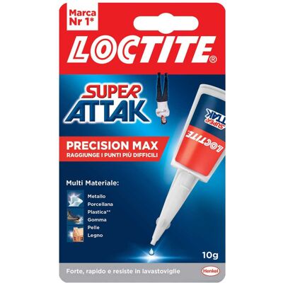 Loctite COLLA SUPER ATTAK MAXI PRECISION 10 g MULTIMATERIALE Loctite COLLA SUPER ATTAK MAXI PRECISION 10 g MULTIMATERIALE