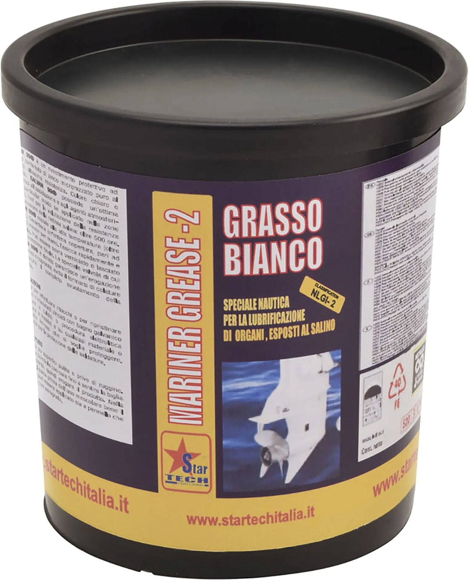 Tecnomat GRASSO BIANCO PER NAUTICA LATTA 500 ml STAR-TECH MARINER GREASE2 TRATTAMENTO NAUTICA