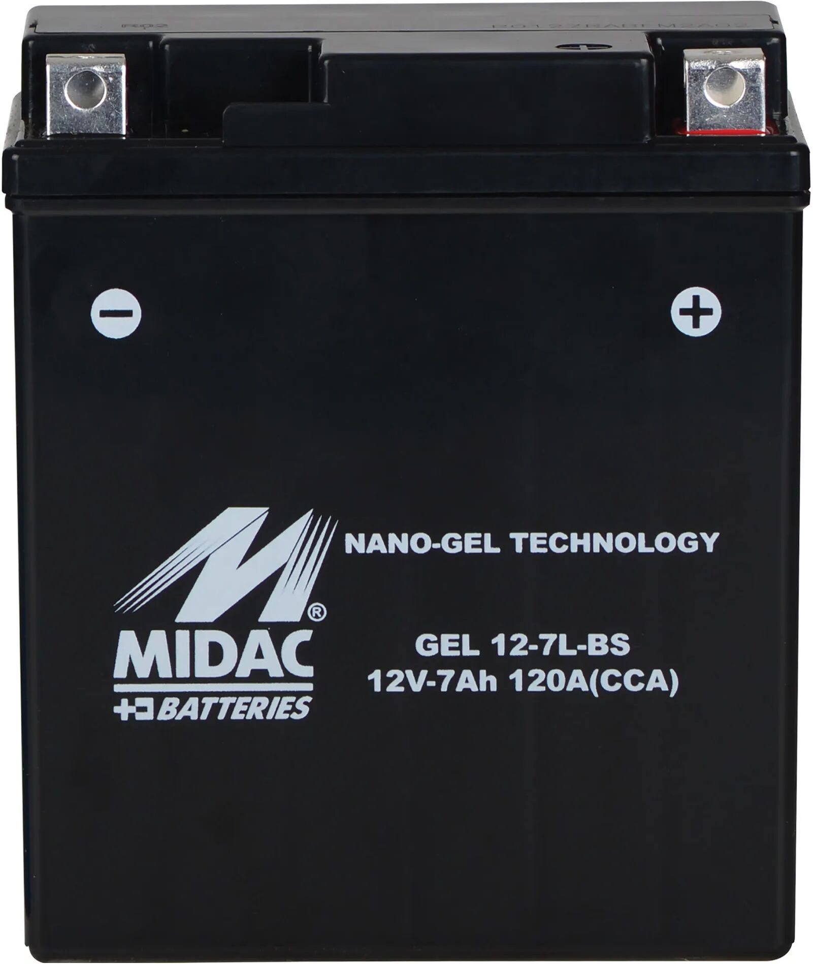 Midac BATTERIA MOTO GEL 7Ah 120A 7L-BS 113x69x130 mm (LxPxH) PESO 2,435 kg