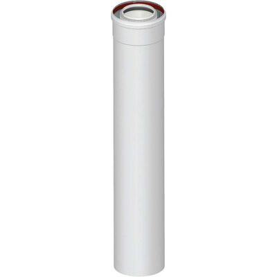 Tecnomat Bricoman Tubo Coassiale Condensazione Stabile M/F 60/100 mm - Componente camino Tecnomat Bricoman Tubo Coassiale Condensazione Stabile M/F 60/100 mm - Componente camino
