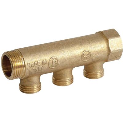 Giacomini COLLETTORE LINEARE R580C 3 VIE ATTACCO 1/2'' INGRESSO 3/4'' MF INTERASSE 35 mm Giacomini COLLETTORE LINEARE R580C 3 VIE ATTACCO 1/2'' INGRESSO 3/4'' MF INTERASSE 35 mm