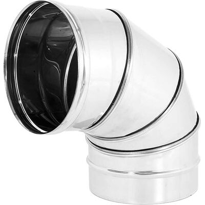 Zinco CURVA REGOLABILE 0°- 90° INOX MONOPARET 316 Ø 80 mm FF Zinco CURVA REGOLABILE 0°- 90° INOX MONOPARET 316 Ø 80 mm FF