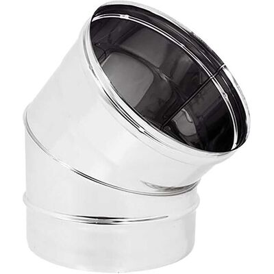 Zinco - Curva 30° - Ø130mm - 0.5mm - Curva in acciaio inossidabile Zinco - Curva 30° - Ø130mm - 0.5mm - Curva in acciaio inossidabile