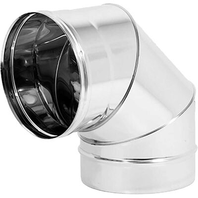 Zinco CURVA 90° INOX MONOPARETE 316 Ø 130 mm SPESSORE 0,5 mm Zinco CURVA 90° INOX MONOPARETE 316 Ø 130 mm SPESSORE 0,5 mm