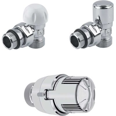 DeLonghi KIT VALVOLA E DETENTORE DE LONGHI A SQUADRA 1/2" RAME PEX CON TESTA TERMOSTATICA DeLonghi KIT VALVOLA E DETENTORE DE LONGHI A SQUADRA 1/2" RAME PEX CON TESTA TERMOSTATICA