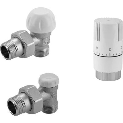 Tecnomat KIT TERMOSTATICO POLETTI A SQUADRA PER RADIATORI TUBO RAME/PEX 1/2'' ATTACCO EUROCONO Tecnomat KIT TERMOSTATICO POLETTI A SQUADRA PER RADIATORI TUBO RAME/PEX 1/2'' ATTACCO EUROCONO