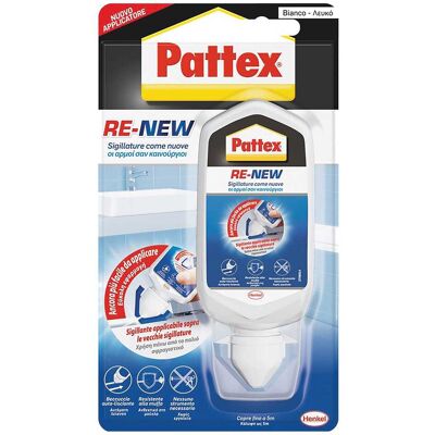 Pattex SILICONE BAGNO SANO RE-NEW 80 ml RIVESTIMENTO SIGILLATURE BIANCO PRONTO USO Pattex SILICONE BAGNO SANO RE-NEW 80 ml RIVESTIMENTO SIGILLATURE BIANCO PRONTO USO