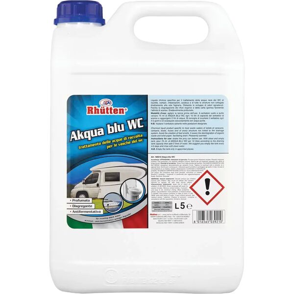 tecnomat liquido trattamento acque nere 5 l akqua blu rhutten nautica e camper