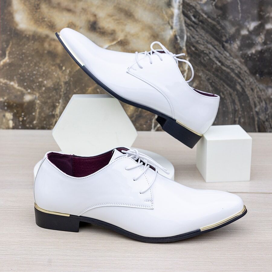 SHEIN Scarpe Derby da uomo di alta qualità, scarpe eleganti, lucide, stringate, comode, di lusso, scarpe eleganti da uomo, scarpe da sera, scarpe da sposa, 1 SHEIN Scarpe Derby da uomo di alta qualità, scarpe eleganti, lucide, stringate, comode, di lusso, scarpe eleganti da uomo, scarpe da sera, scarpe da sposa,