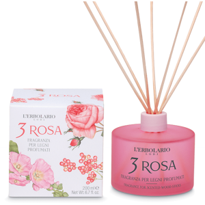 L'Erbolario Fragranza per Legni Profumati 3 Rosa 200 ml