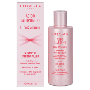 L'Erbolario Shampoo Effetto Filler Acido Ialuronico Luce&Volume 200 ml