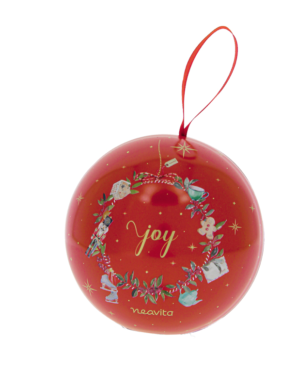 Neavita Palla di Natale Rossa con Tè "Mélange Christmas Tree" 8 Filtri