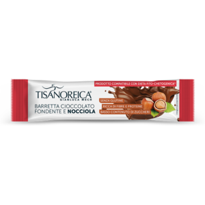 Tisanoreica Barretta Cioccolato Fondente e Nocciola 35 gr