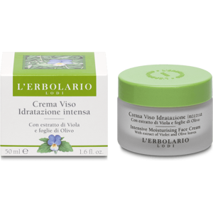 L'Erbolario Crema Viso Idratazione Intensa con Estratto di Viola e Foglie di Oli