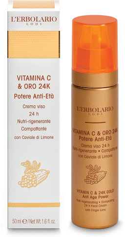 L'Erbolario Crema Viso Vitamina C & Oro 24K 50 ml