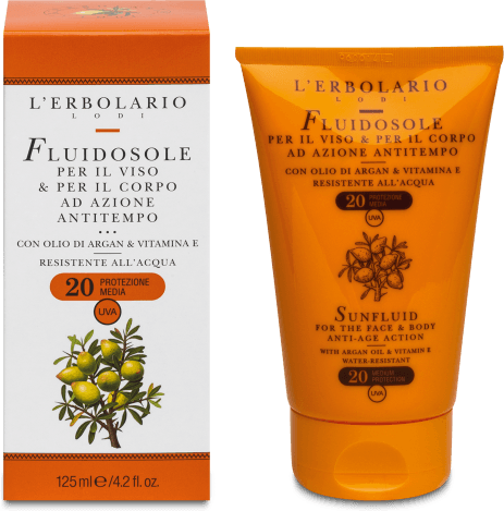 L'Erbolario FluidoSole Viso e Corpo Anti-tempo SPF 20 125 ml