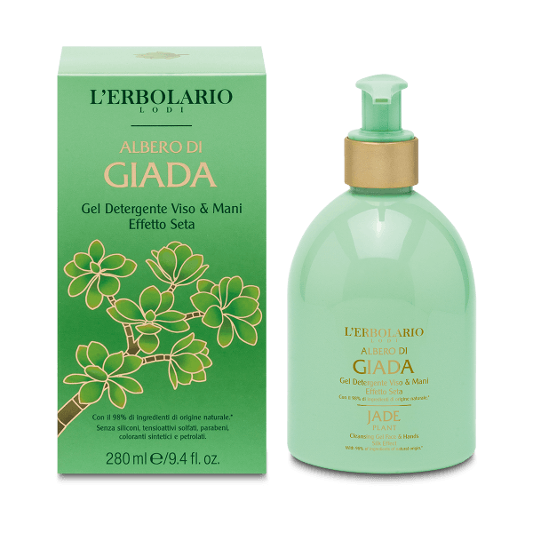 l'erbolario gel detergente viso & mani albero di giada 280 ml