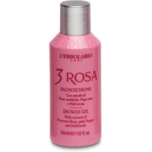 L'Erbolario Bagnoschiuma minitaglia 3 Rosa 50 ml