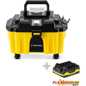 Trotec Aspirapolvere a batteria VC 15-20V inclusa batteria di ricambio Flexpower 20V 2,0 Ah