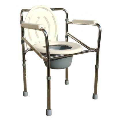 ausilium sedia pieghevole comoda 4 in 1 per wc o doccia altezza regolabile 45-55cm