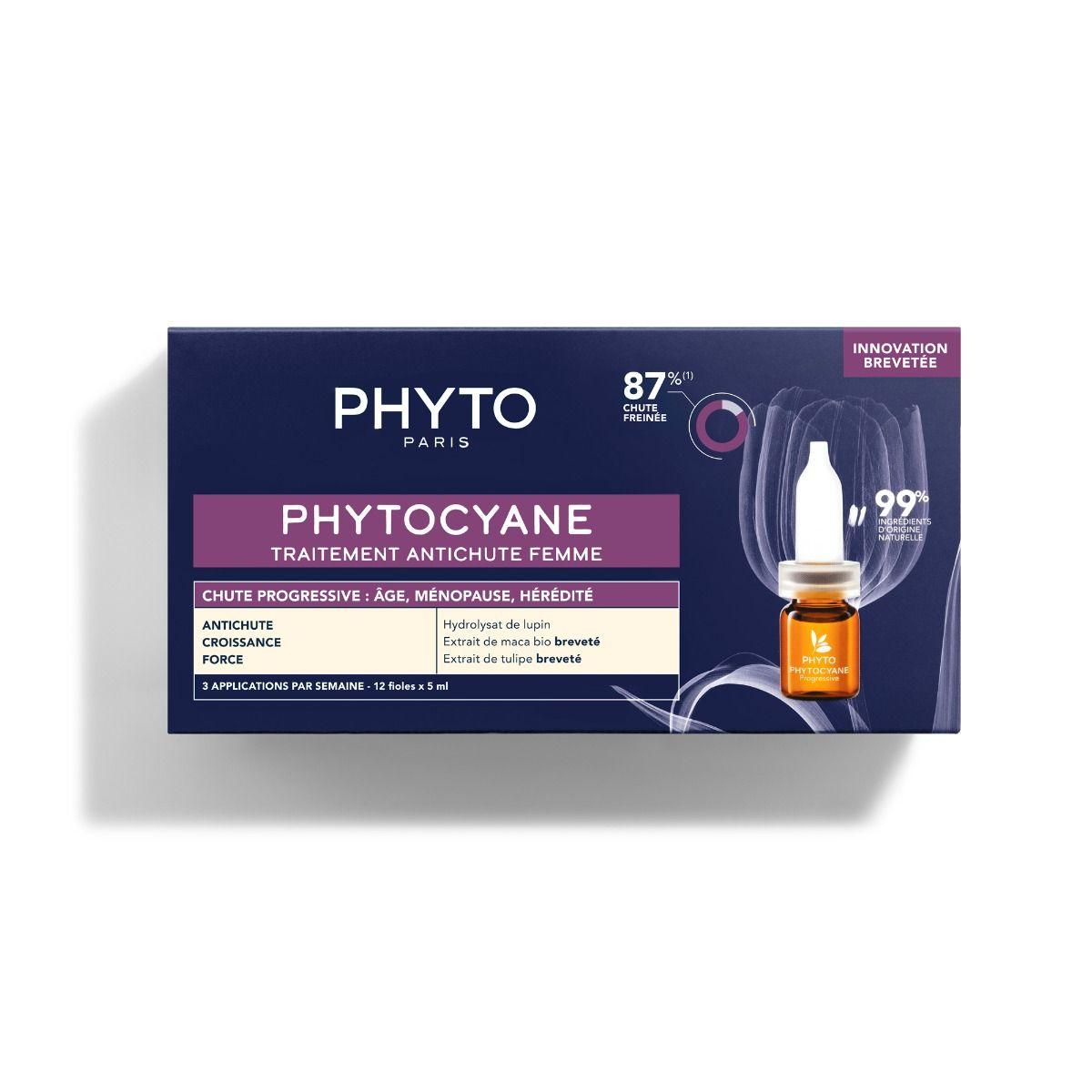Phyto Phytocyane fiale donna contro la caduta progressiva dei capelli 12 x 3,5ml