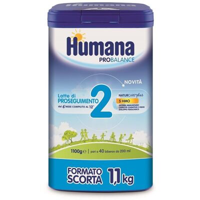 Humana Italia spa Humana 2 Latte 5HMO di Proseguimento dal 6° Mese 1100g Humana Italia spa Humana 2 Latte 5HMO di Proseguimento dal 6° Mese 1100g
