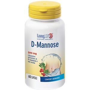 Longlife D-Mannose 60 Capsule Integratore per la Vie Urinarie