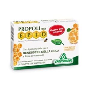 Specchiasol Epid Propoli 20 Compresse Integratore Benessere Gola Gusto Arancia