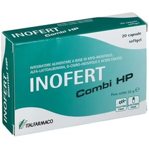 Italfarmaco Inofert Combi HP Integratore per Sindrome dell'Ovaio Policistico 20 Capsule Softgel