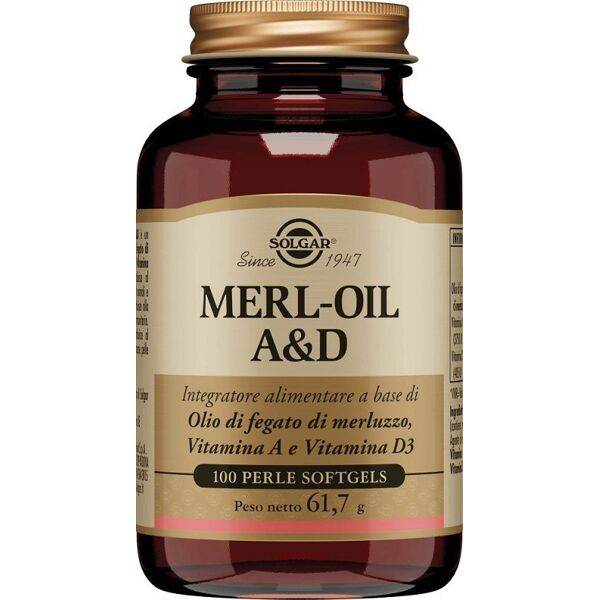 solgar merl-oil a&d 100 perle - integratore di vitamine a e d in perle