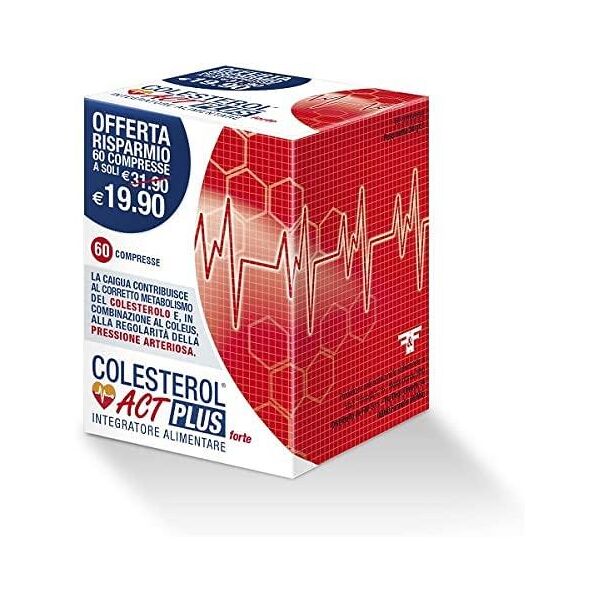 f&f colesterol act plus integratore per il metabolismo del colesterolo e la salute cardiovascolare 60 compresse