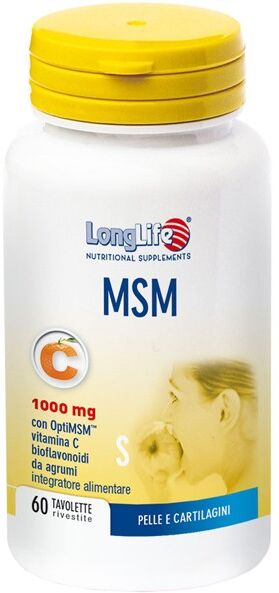 msm longlife integratore per pelle e cartilagini 60 tavolette