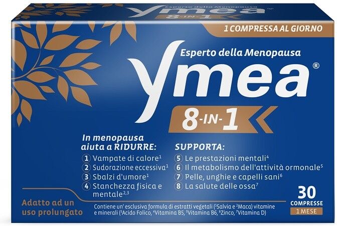 Ymea 8 in 1 Integratore per la Menopausa 30 Compresse