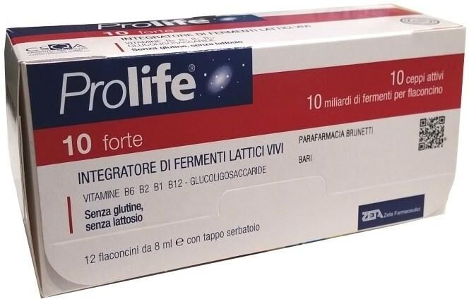 Zeta Farmaceutici Prolife Forte 10 Miliardi Fermenti Lattici 12 Flaconcini 8Mml