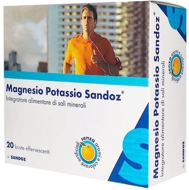 Magnesio e Potassio di Sandoz, confezione da 20 bustine