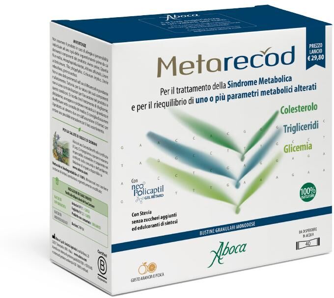 Aboca Metarecod per normalizzare il metabolismo 40 bustine