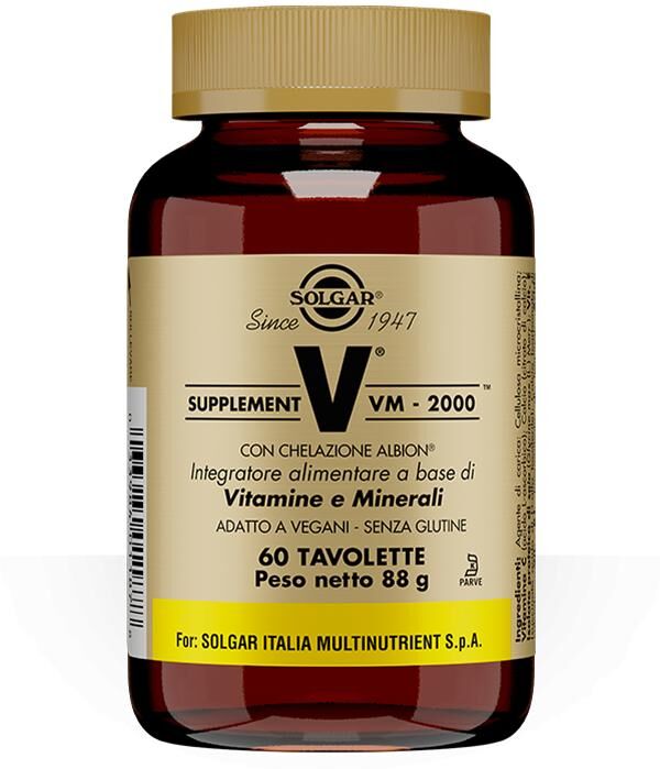 Solgar Supplement VM 2000 Integratore Multivitaminico 60 Tavolette