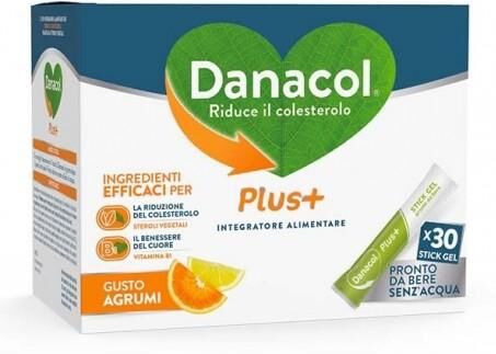 Danacol Plus + integratore contro il colesterolo 30 stick gel