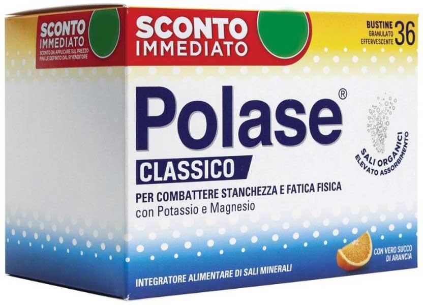 Polase Classico Arancia Integratore Magnesio e Potassio 36 Bustine