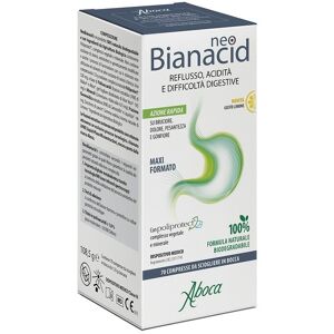 Aboca NeoBianacid limone per reflusso e bruciore di stomaco 70 compresse Aboca NeoBianacid limone per reflusso e bruciore di stomaco 70 compresse