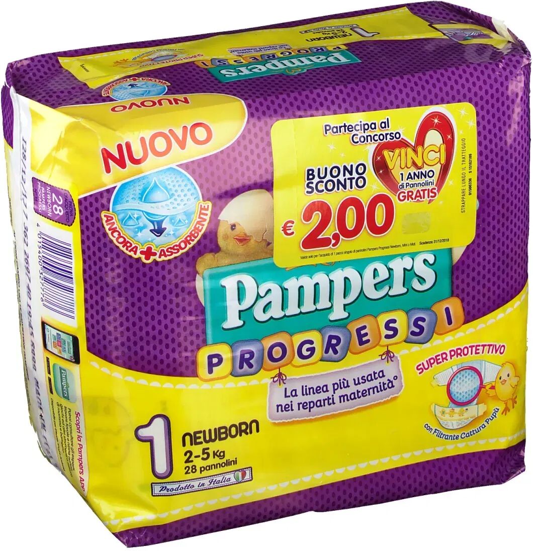 Pampers Progressi Sensitive Newborn 28 Pezzi Pampers Progressi Sensitive Newborn 28 Pezzi