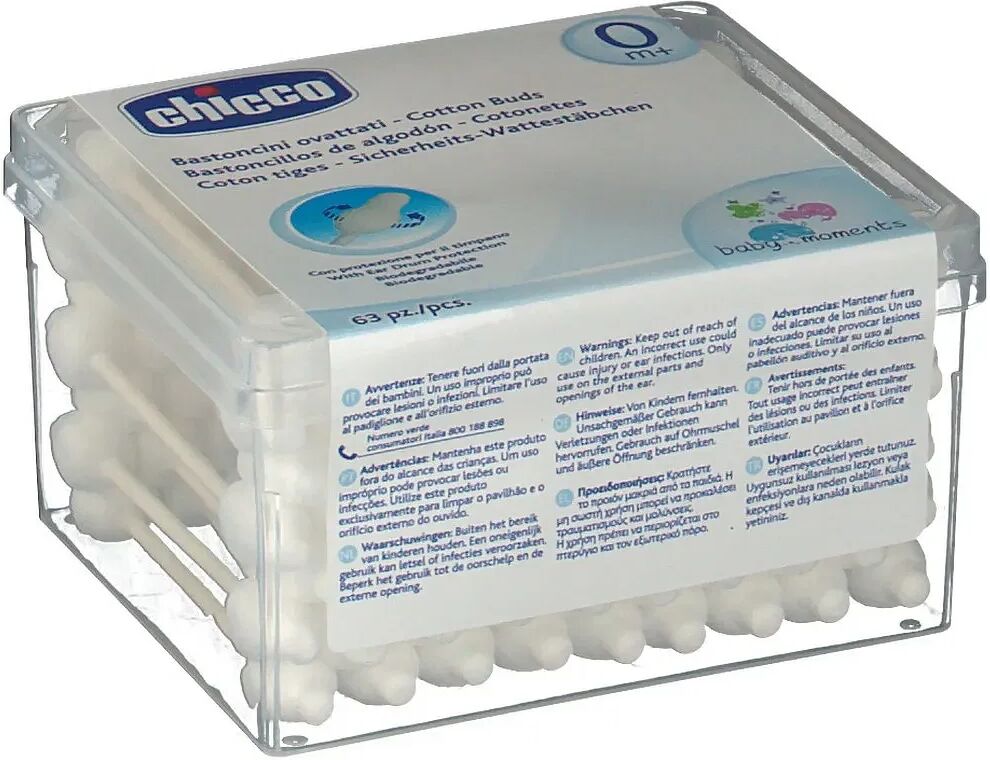 Chicco Sicur Net Bastoncini Igiene Auricolare 64 Pezzi Chicco Sicur Net Bastoncini Igiene Auricolare 64 Pezzi