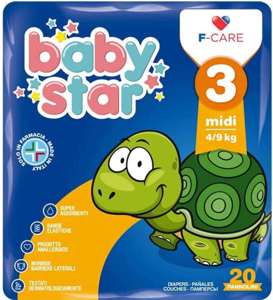 Babystar Pannolino  4/9kg T3 20 Pezzi