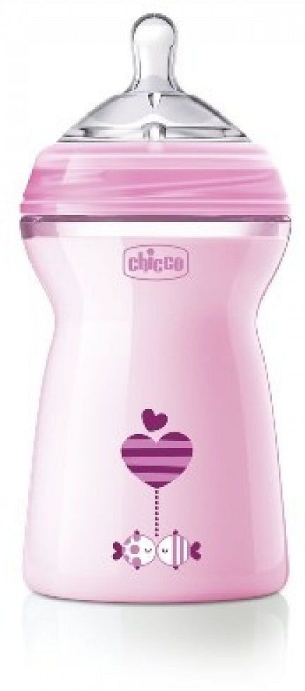Chicco Biberon Natfeel 6m+ Girl 330 Ml Chicco Biberon Natfeel 6m+ Girl 330 Ml
